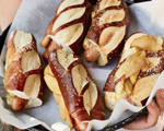 Hot Dogs with Cheddar and Sautéed Apples