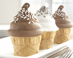 Chocolate dipped ice cream cones