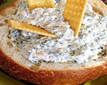 Leek Dip in a Loaf