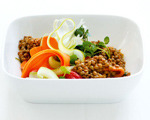 Lentil and Sun-dried Pesto Salad with Roasted Peppers