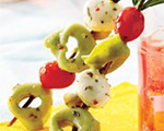 Marinated Tortellini and Cheese Kabobs