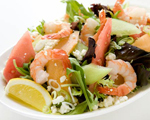 Melon, Feta and Shrimp Salad