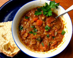 Mexican Chorizo, Lentil and Tomato Soup