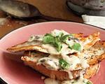 Open face chicken sandwich 