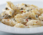 Penne with Fresh Ricotta, Capers, Lemon, and Chili