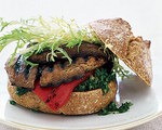 Grilled Portobello mushroom burgers