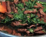 Wok-fried Beef with Spinach