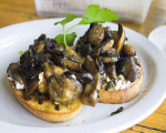 Bourbon-flavored Mushroom Topping