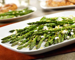 Roasted Asparagus with Goat Cheese