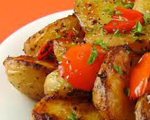 Roasted Potatoes, Peppers and Shallots
