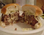 Salami- Swiss Burger