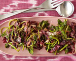 Sautéed Watercress and Radicchio with Balsamic Vinegar