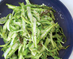 Shaved Raw Asparagus with Parmesan Dressing