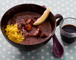 Sherried Black Bean Soup with Chorizo and Yellow Rice