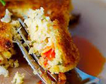 Spicy Crab Cakes with Roasted Red Pepper Dip