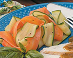 Steamed Ribbons of Vegetables