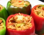 Quinoa Chickpea Stuffed Bell Peppers
