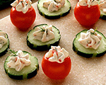 Stuffed Tomato and Cucumber Bites