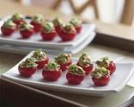 Stuffed cherry tomato poppers