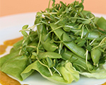 Sugar snap pea and watercress salad with sesame vinaigrette