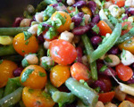 Summer Bean Salad with Cherry Tomatoes