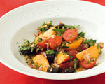 Tomato, Olive, Peach and Parsley Salsa
