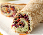 Vegetarian Avocado and White Bean Pita Wrap
