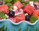 Watermelon and red onion summer salad