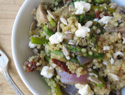 Sun-dried tomato, asparagus and quinoa bowl