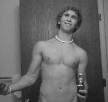Shirtless poser