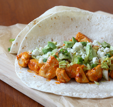 Buffalo chicken tacos