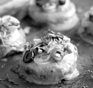 Stuffed Portobello mushroom pizzas