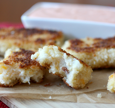 Cheesy bacon potato croquettes