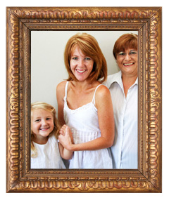 A framed photo