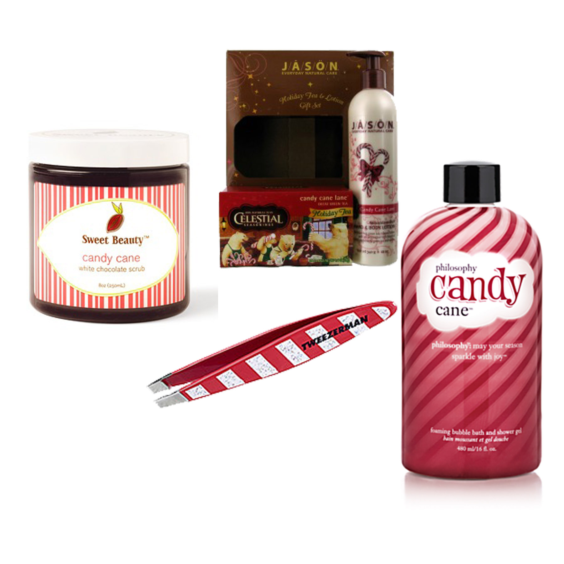 Candy cane beauty products
