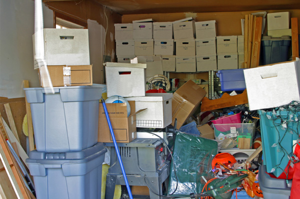 Cluttered garage