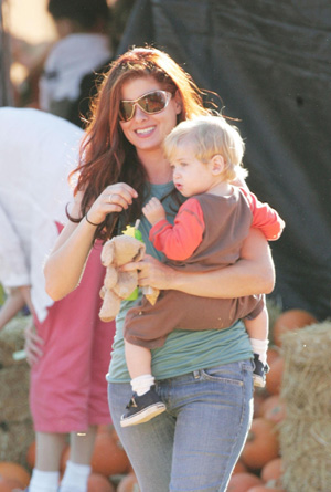Debra Messing and son Roman