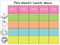 DIY lunch chart