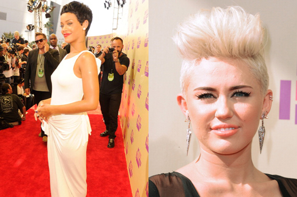 Rihanna and Miley Cyrus hairstyle