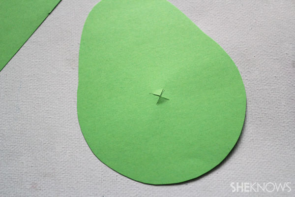 DIY Fire-breathing dragon craft: Cut hole in back of head