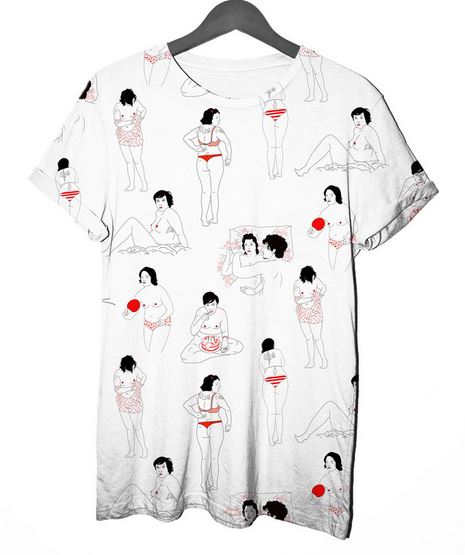 naked Lena Dunham shirt, as seen on Leslie Mann