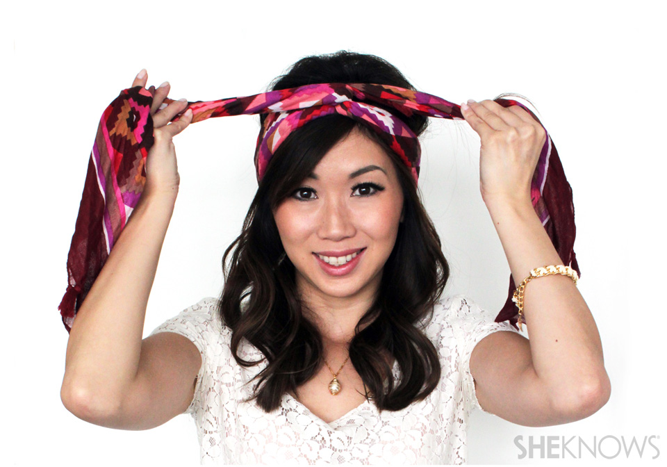 How to make a scarf into a headband