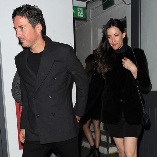 Pregnant Liv Tyler and her boyfriend Dave Gardner