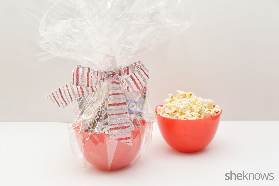 Movie night gift basket