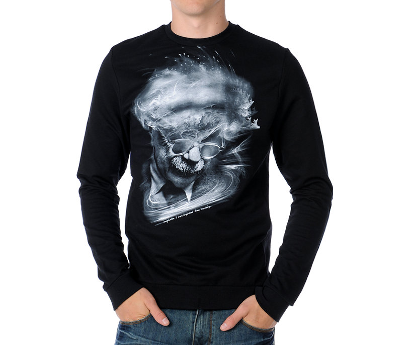 Imaginary Foundation Albert Black Pullover Sweatshirt - Gift Ideas