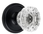 Crystal Door Knob in Oil Rubbed Bronze