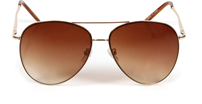Gold Metal Aviator Sunglasses