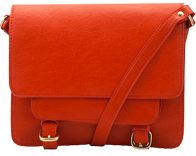 Across-body satchel in red