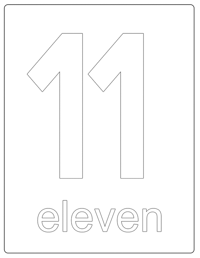Coloring Worksheets For Numbers 11
