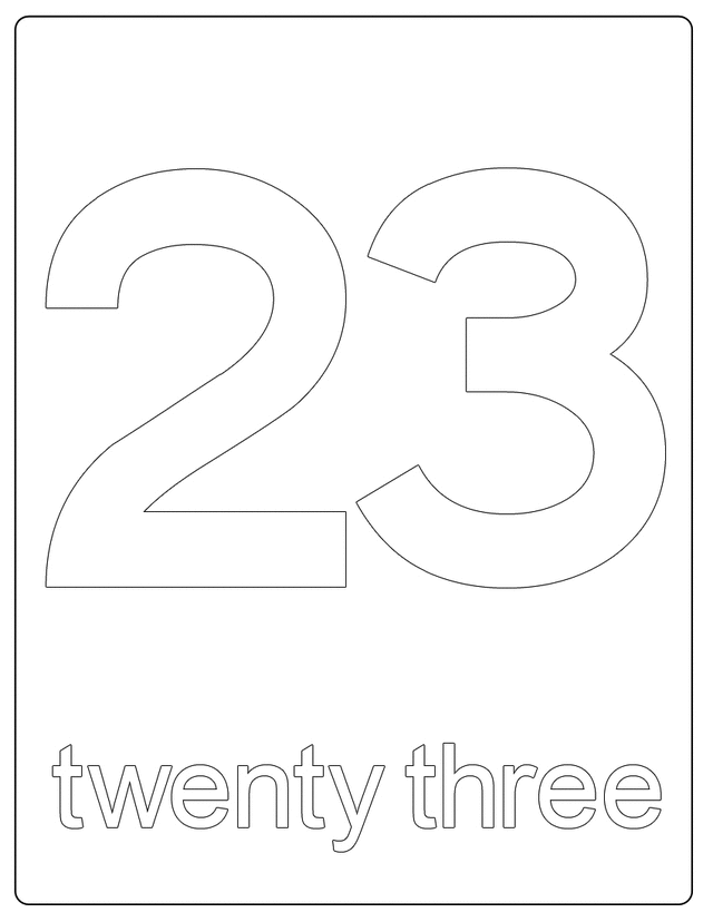 number-23-free-printable-coloring-pages